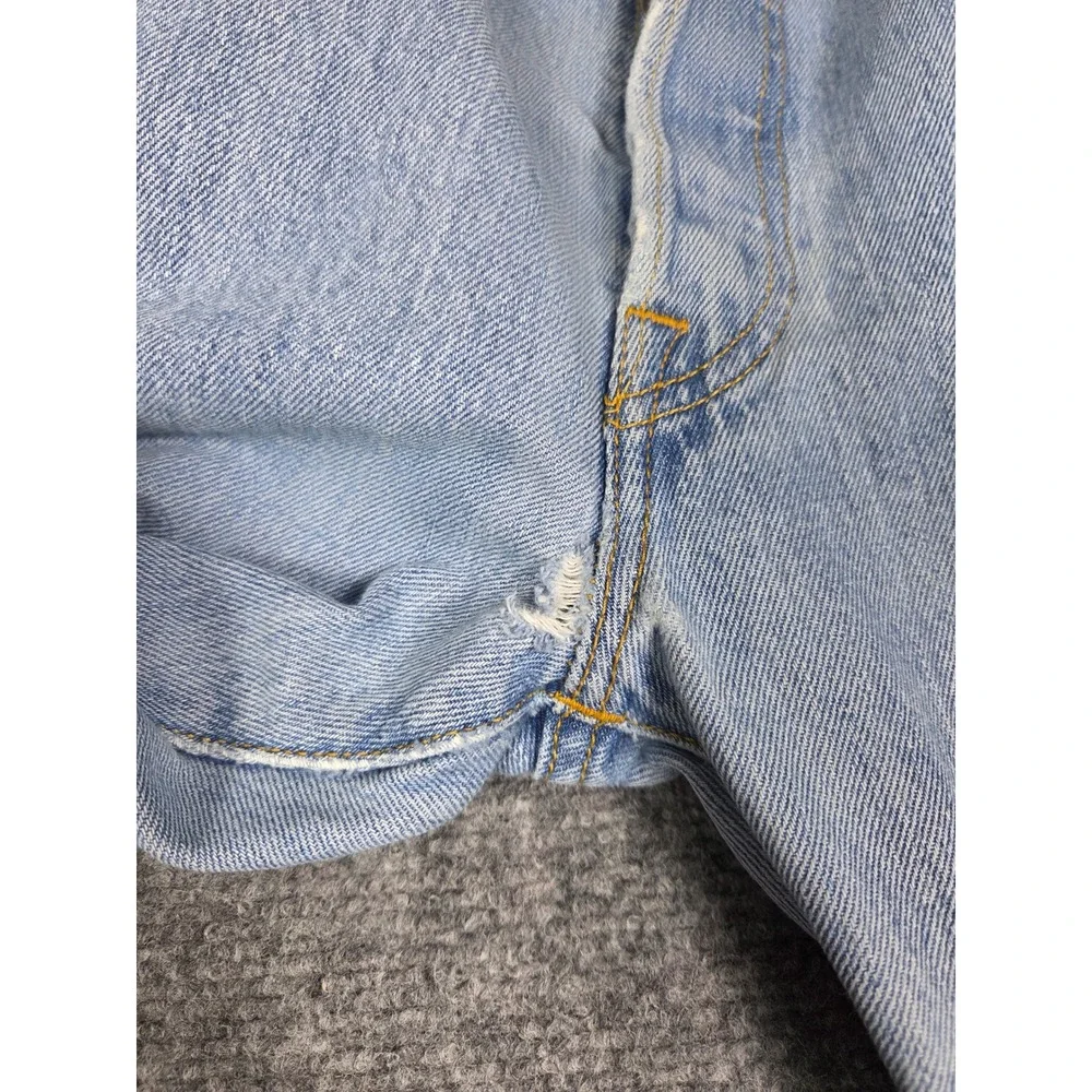 Levi's 501 Original Jeans Mens W33 L30 Light Wash Straight Leg Button Fly Denim